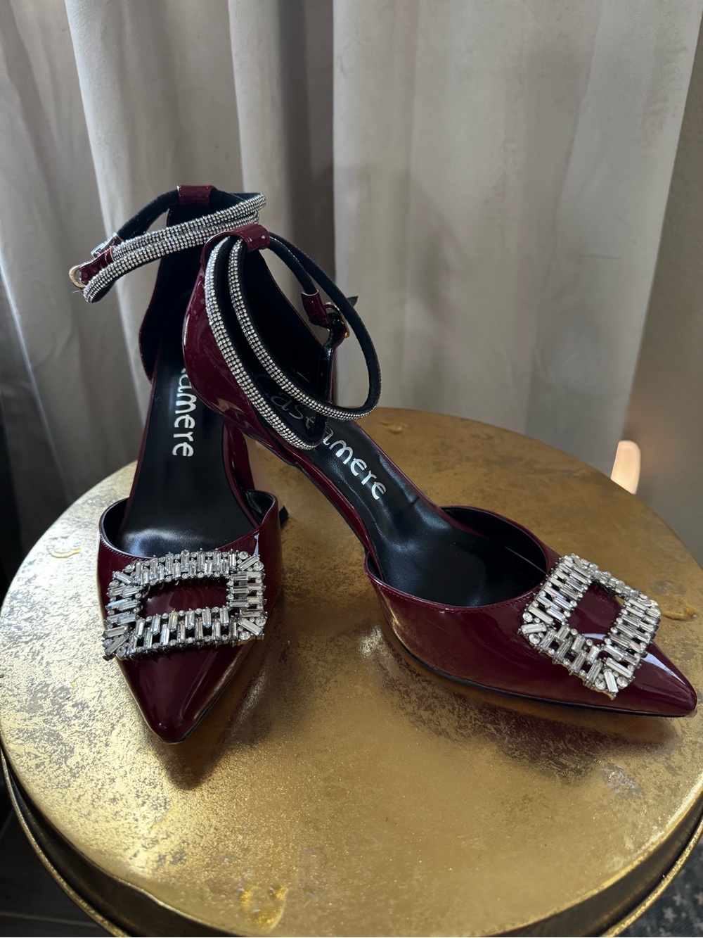 Women's Castamere High Chunky Block Heel Pumps in burgundy - size 8
